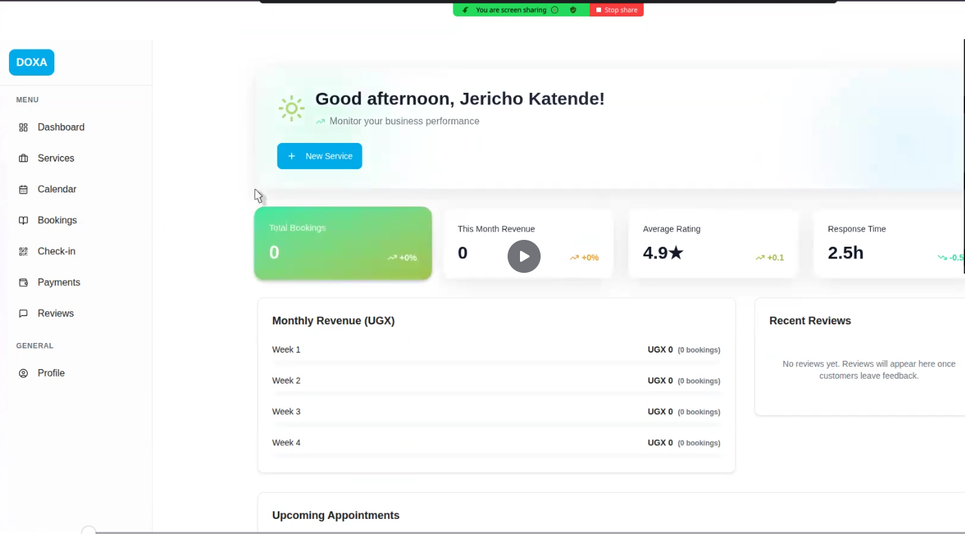 DOXA Booking System